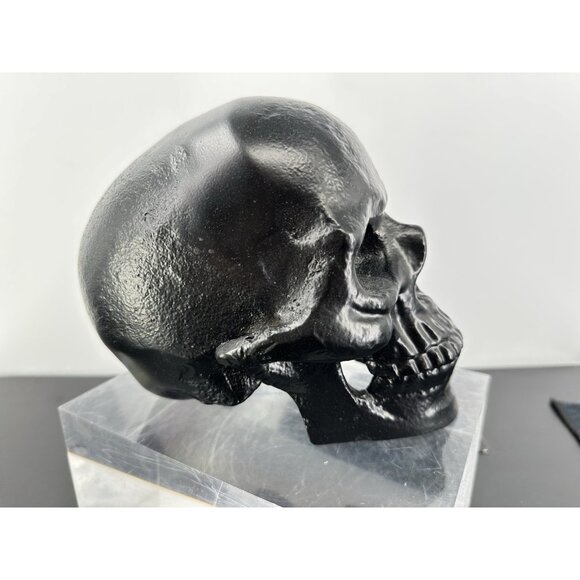Metal Accent Black Matte Skull (aprox 6”x7”) - Picture 1 of 10